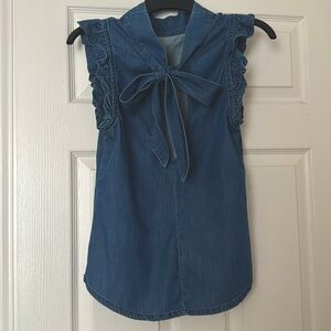 Sea New York Chambray Bow Top